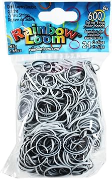 Rainbow Loom Dual Layer Bands, Zebra Stripe