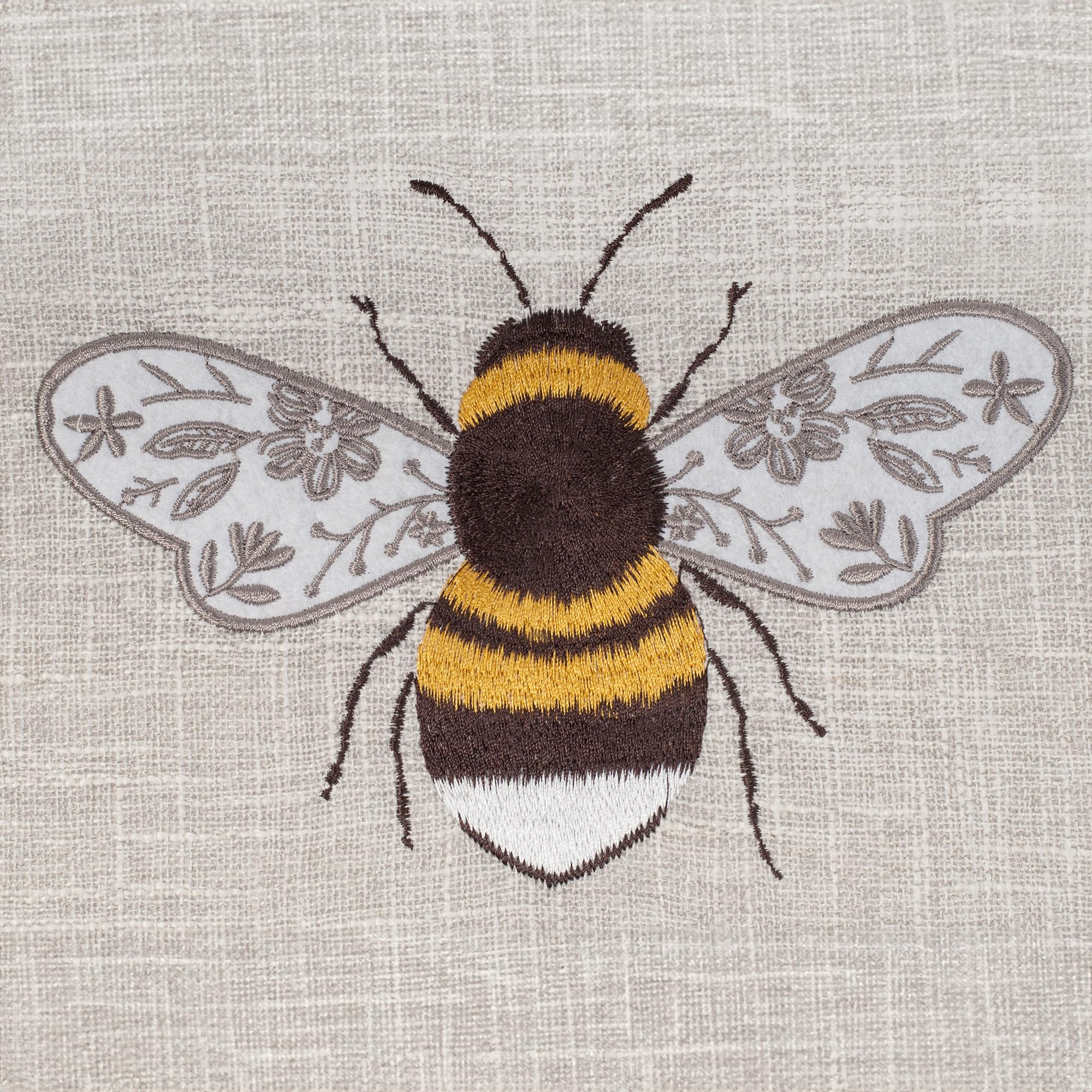 Hobby Gift Boîte de rangement pour artisanat de couture brodée exclusive de taille moyenne, Abeille brodée