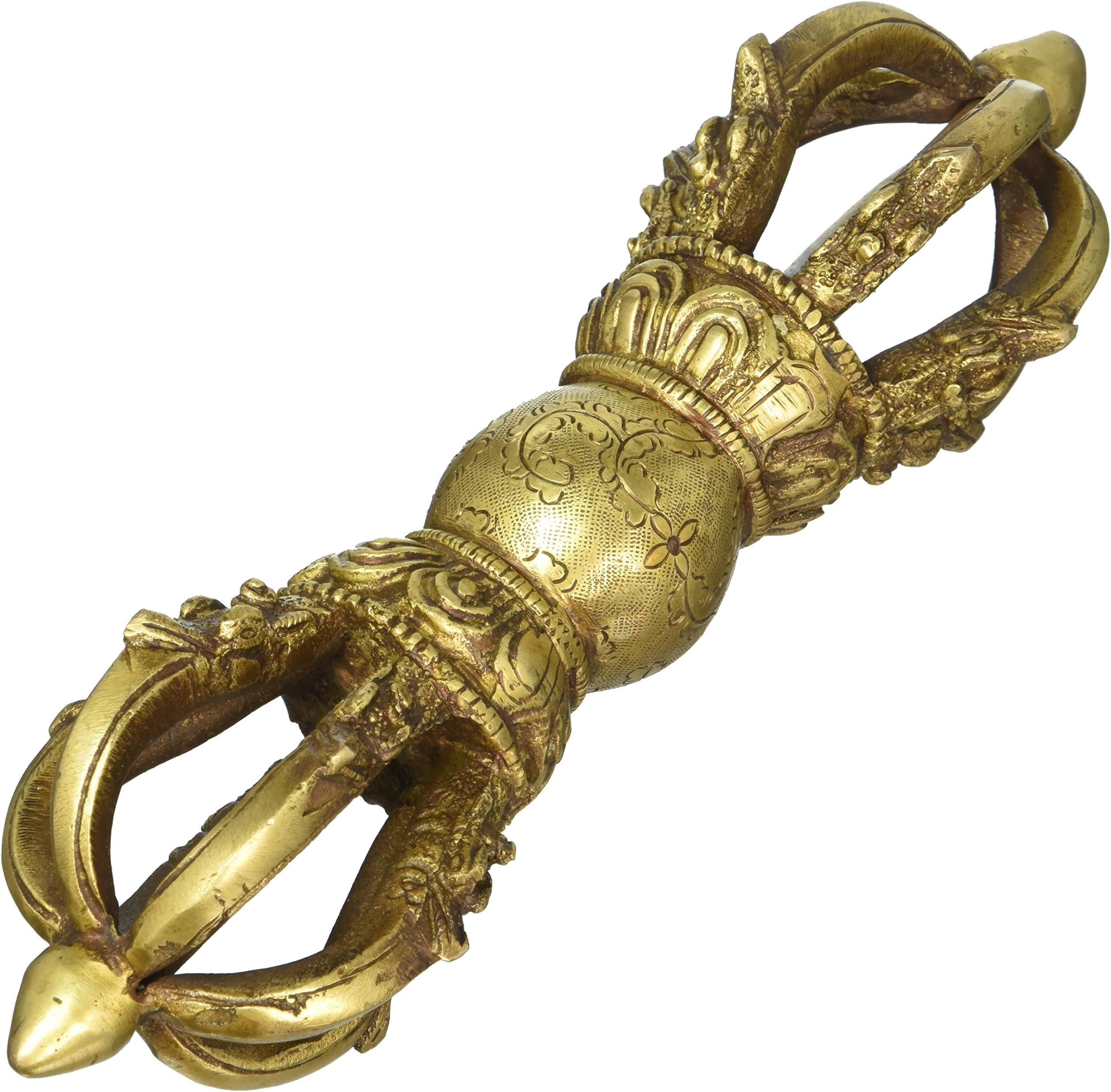 Aone Handcrafted Brass Large India Tibet Buddhist Old Ritual Dorje Vajra Phurpa, and Cash Envelope (Multicolor, 3 Inch) - Pack of 10