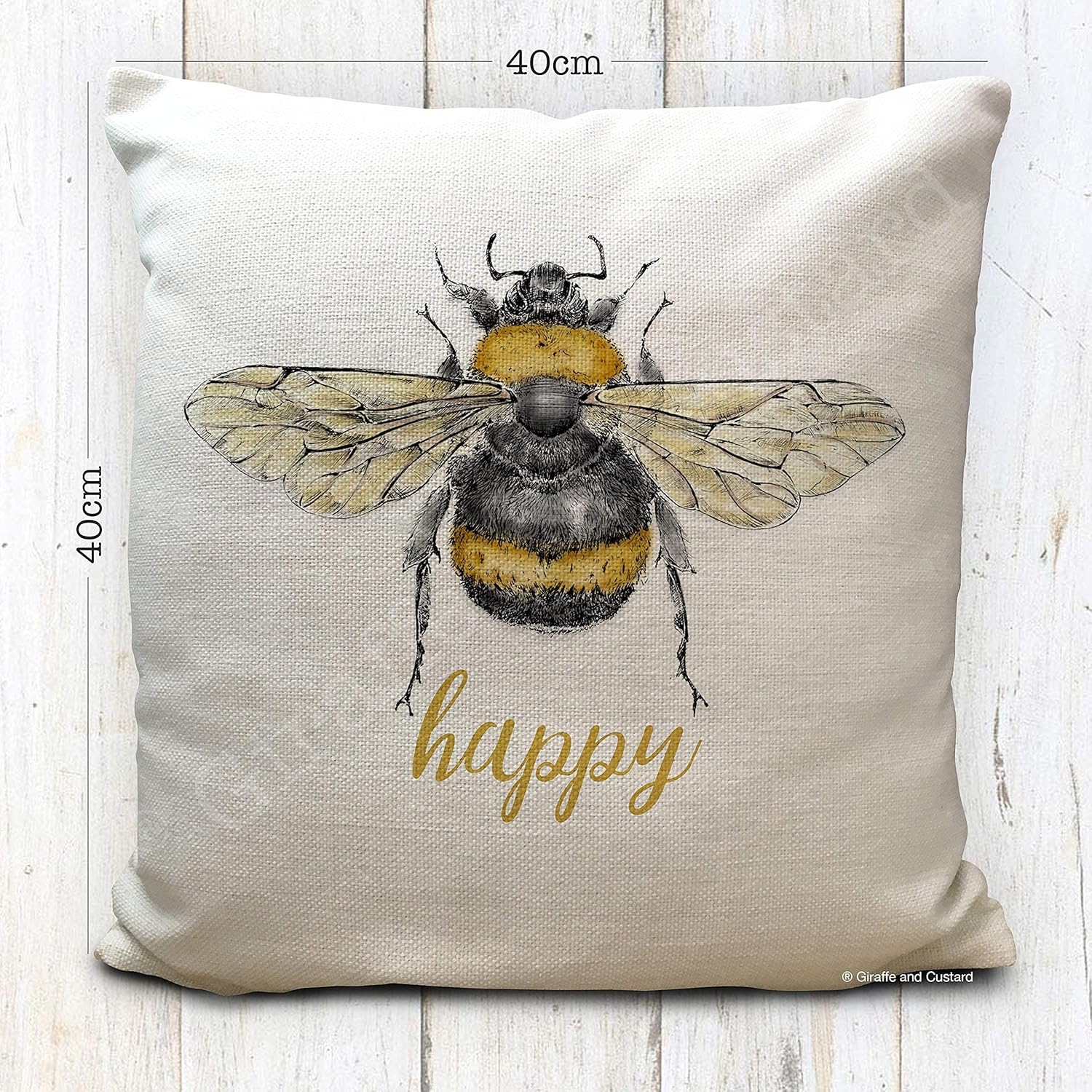 bee happy cushion