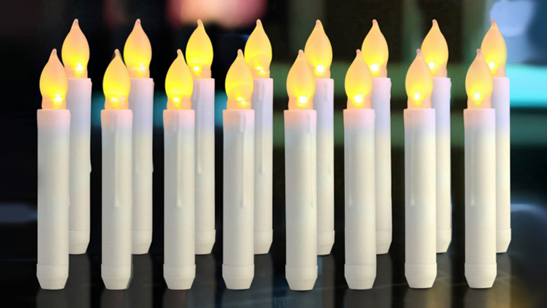 24 Pièces Bougies à LED, LUNSY Bougies Chauffe Plat Sans Flamme, Bougie Electrique Vacillante Décoration - Maison