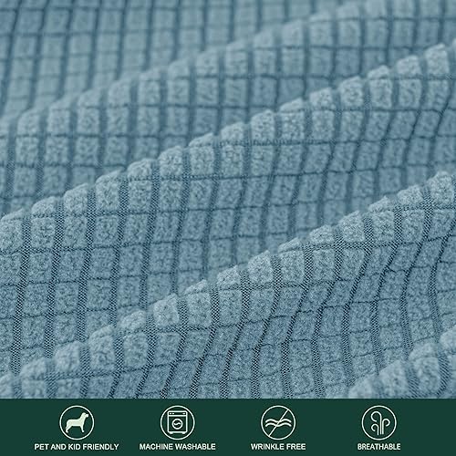 Vista 134 de CHUN YI - Funda de sofá elástica de 4 piezas para sofá de 3 plazas, suave, lavable, con 3 fundas de cojín de asiento separadas para perros, tela