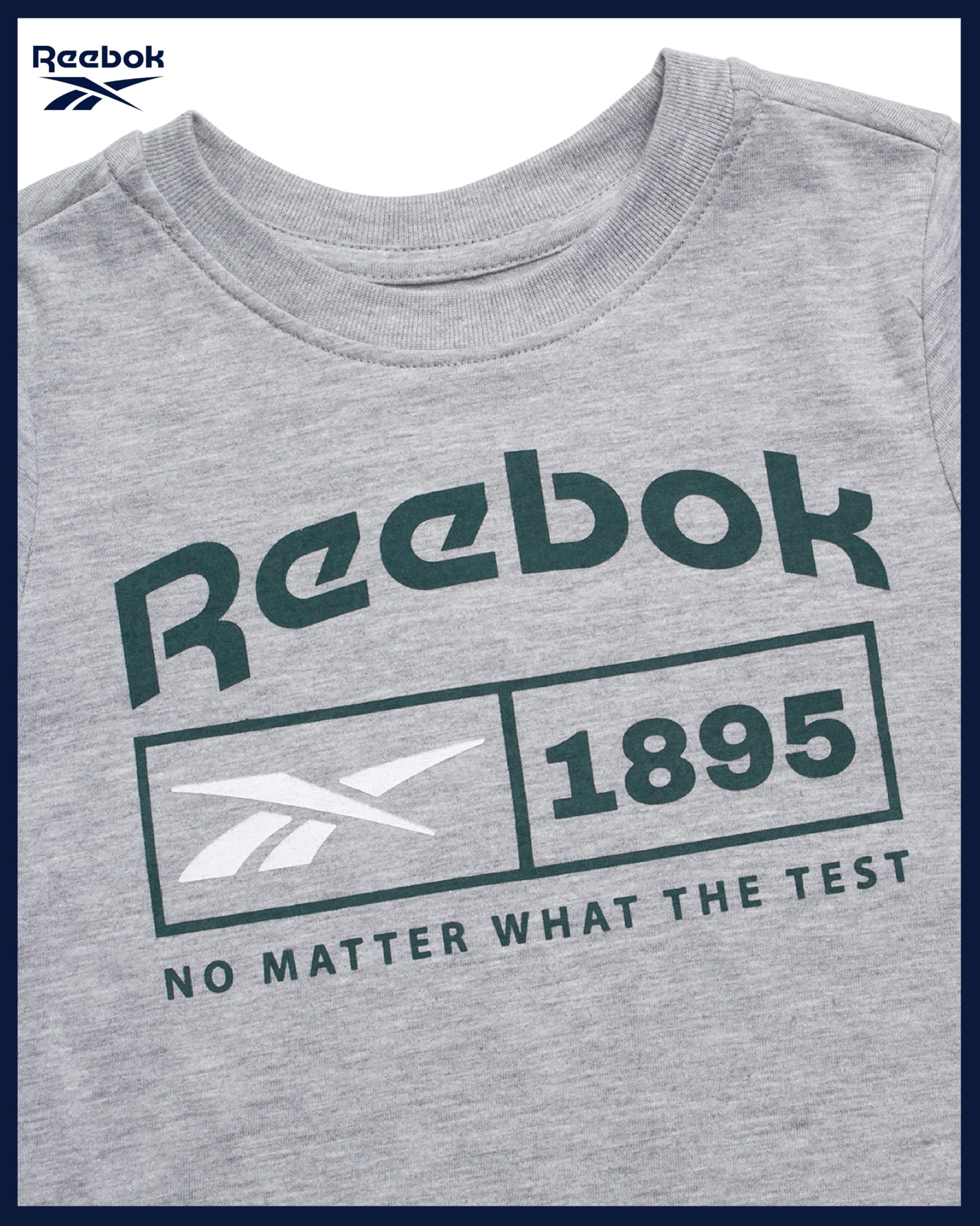 Reebok Baby Jungen 3-teiliges gestepptes isoliertes Pufferjacke, Jogger und