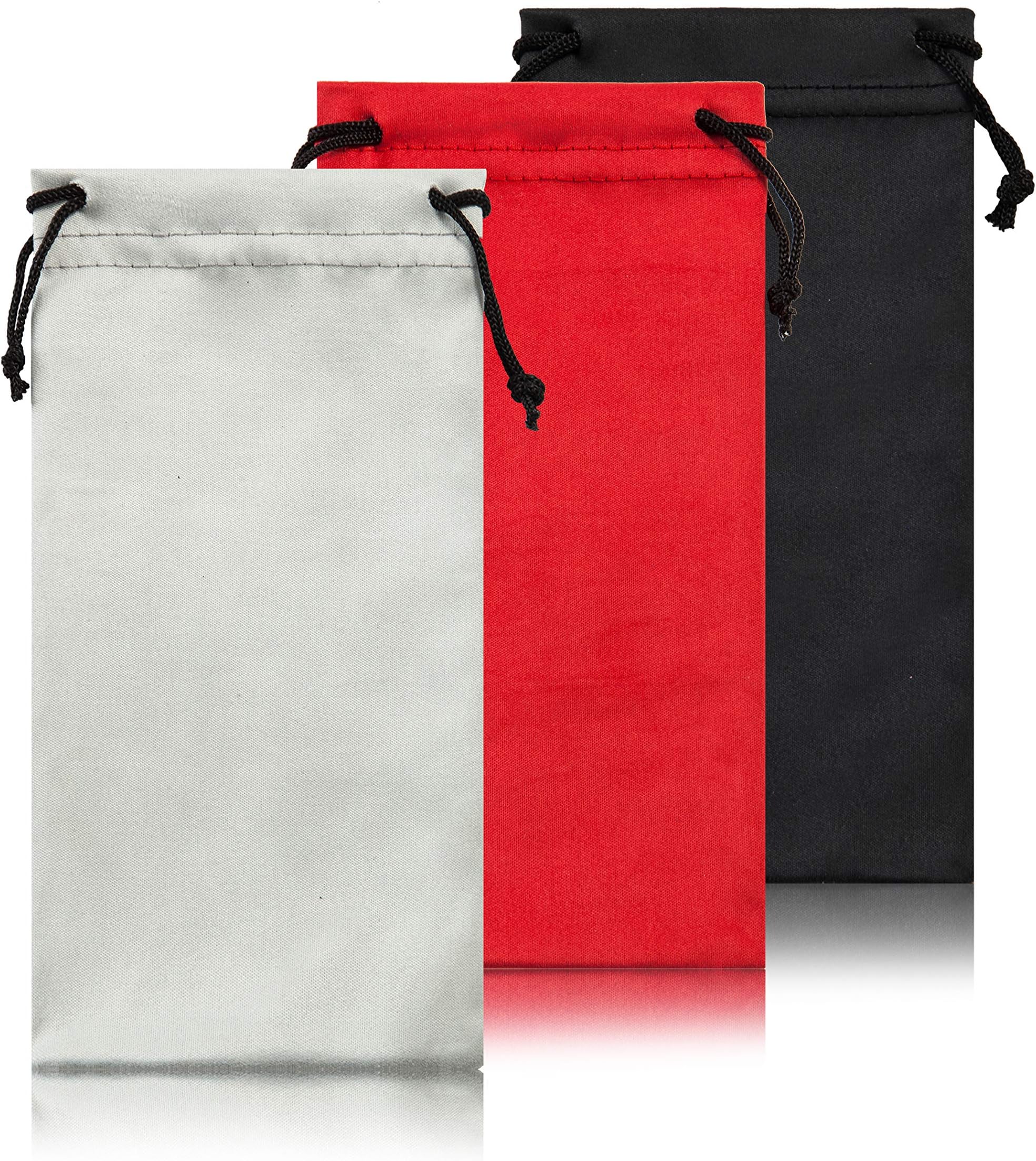TRIUMPH VISION Soft Eyeglass Pouch 3 Pack - Pouch for glasses Microfiber Screen Cleaning Bag
