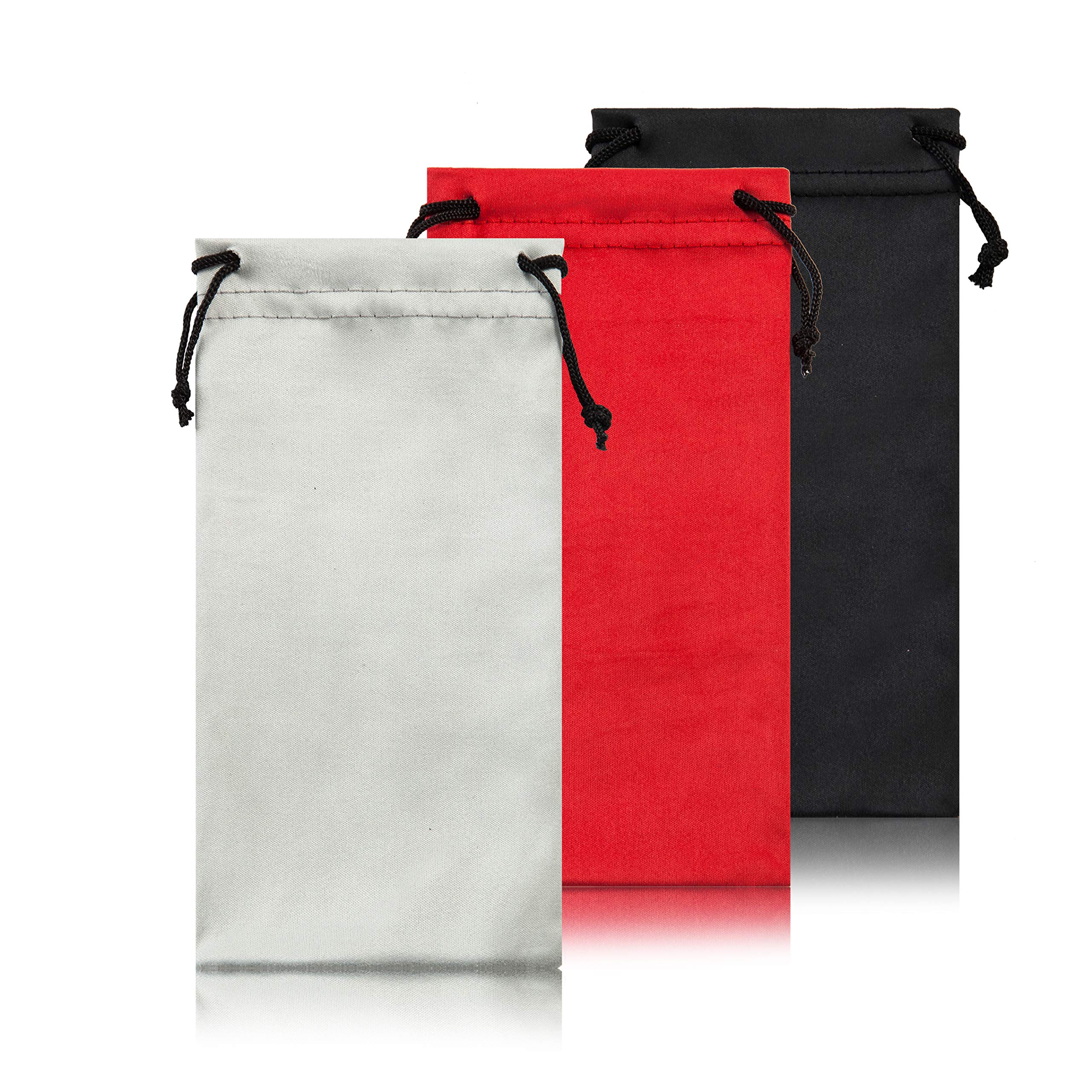 TRIUMPH VISION Glasses Case Soft Eyeglass Case Sunglass Pouch Cloth 3 Pack