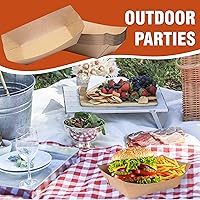 Vista 4 de Bandejas de papel kraft natural de 2 lb - Paquete de 100