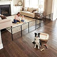 Vista 9 de FXW Puerta para perros extra ancha diseñada para uso en interiores, ancho ajustable de hasta 137 pulgadas de ancho