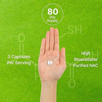DEAL SUPPLEMENT NAC Supplement (N-Acetyl Cysteine) 1,000mg Per Serving with Reduced Glutathione, 240 Capsules Antioxidant Support for Immune Health, Lung, Liver Function