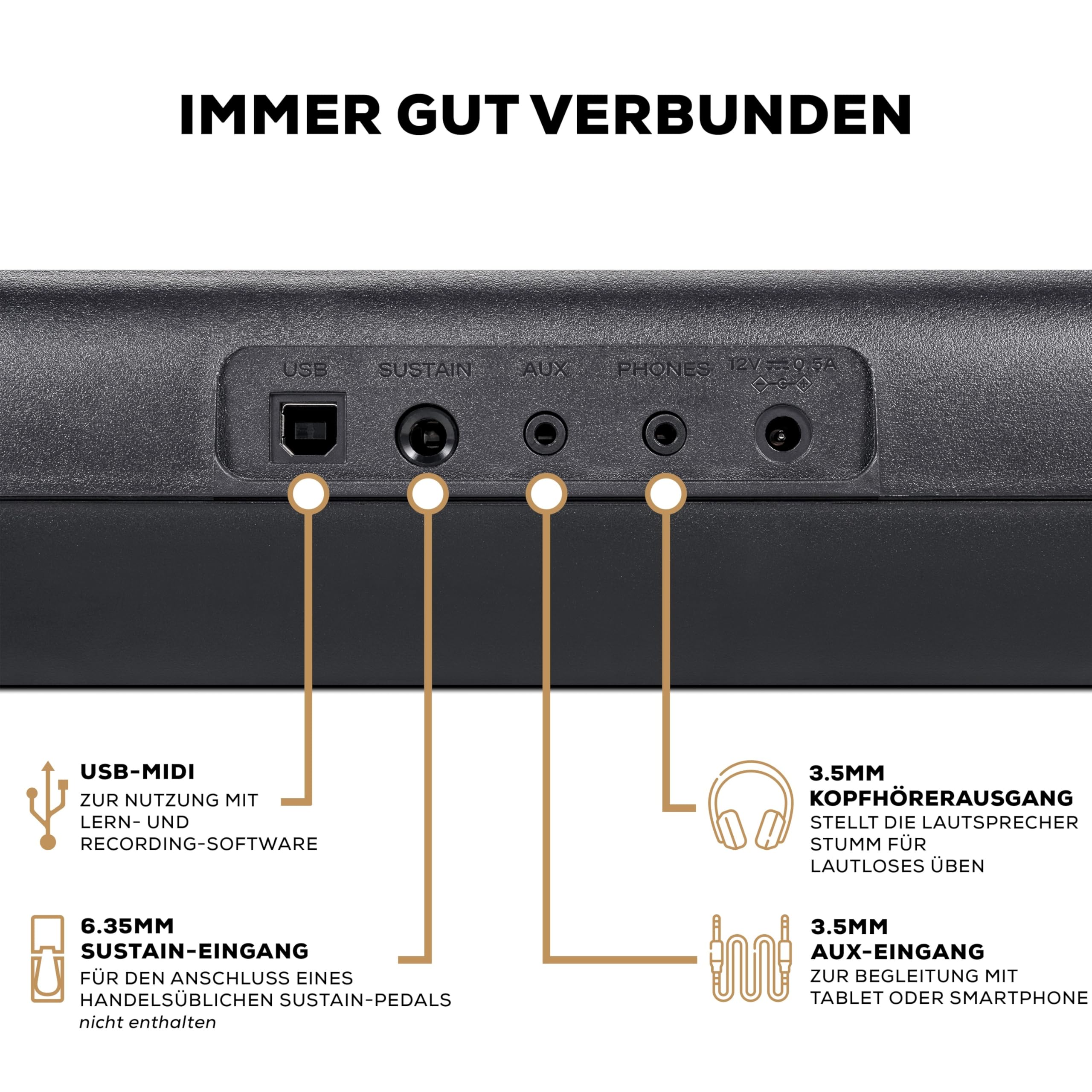 Alesis Melody 61 Keyboard Piano für Einsteiger mit 61 Tasten, Lautsprechern, Tablet-/Notenablage, 300 Sounds und Musiklektionen