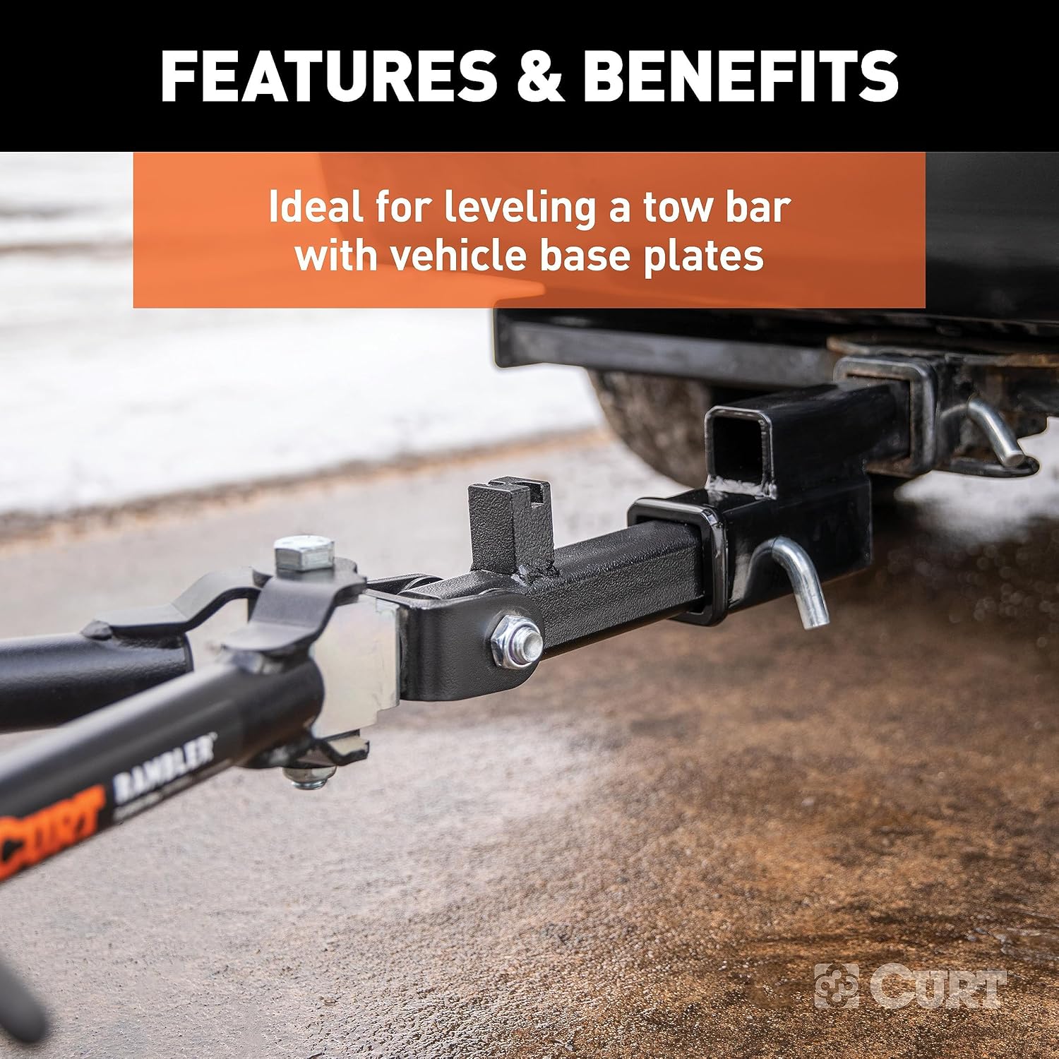 Receiver Hitch Adapter (2" Shank, 2" Drop, 7,500 lbs.)