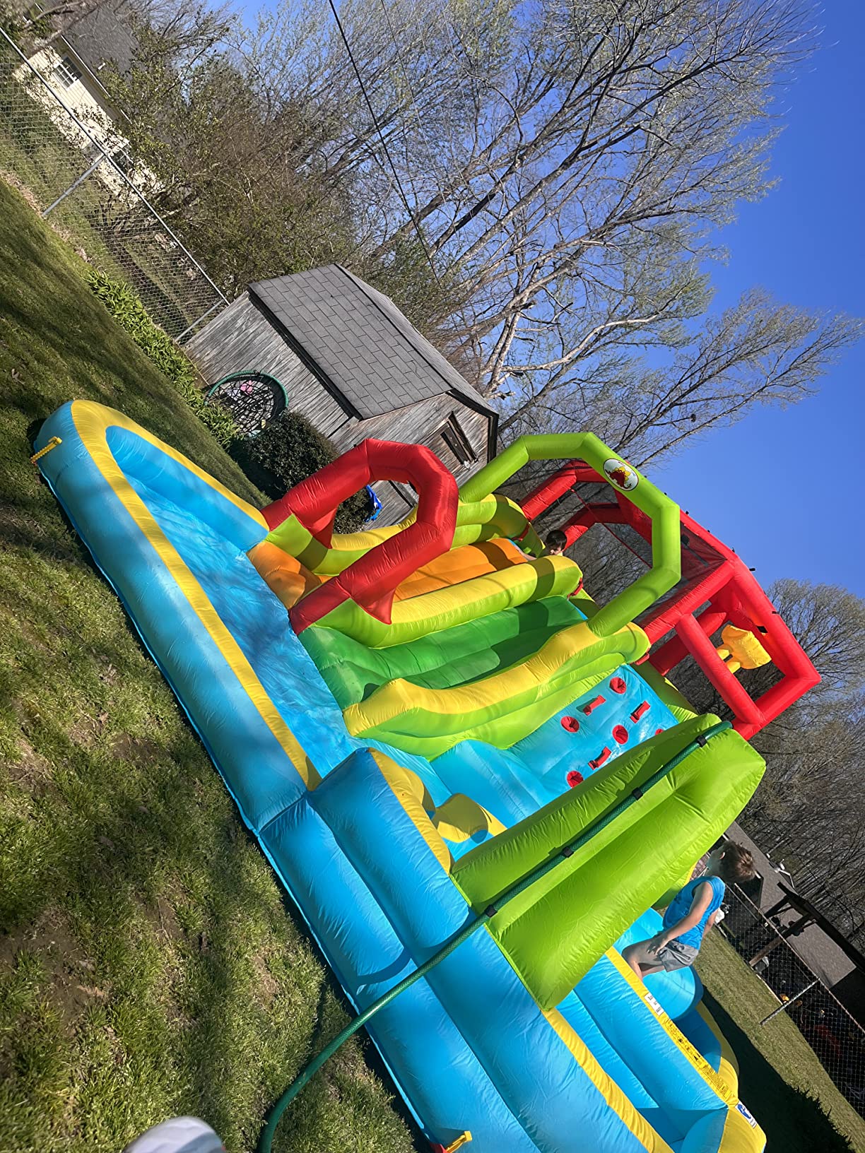 53/mo Finance WELLFUNTIME Inflatable Water Slide Park with Splash