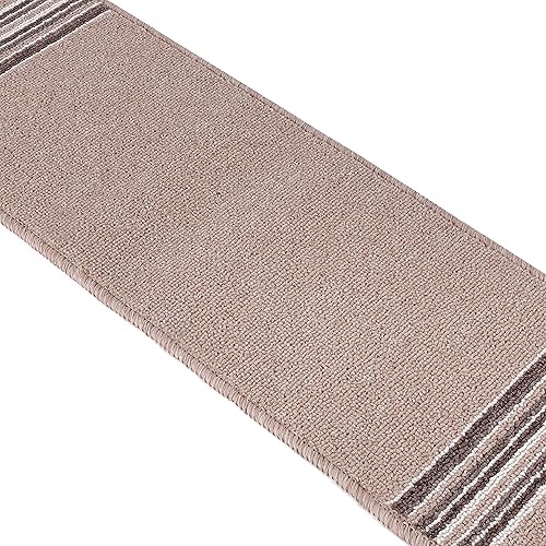 Miniatura 5 de CAMILSON Alfombrillas antideslizantes para alfombras de interior y exterior, fundas para peldaños de mascotas (juego de 13, línea beige)