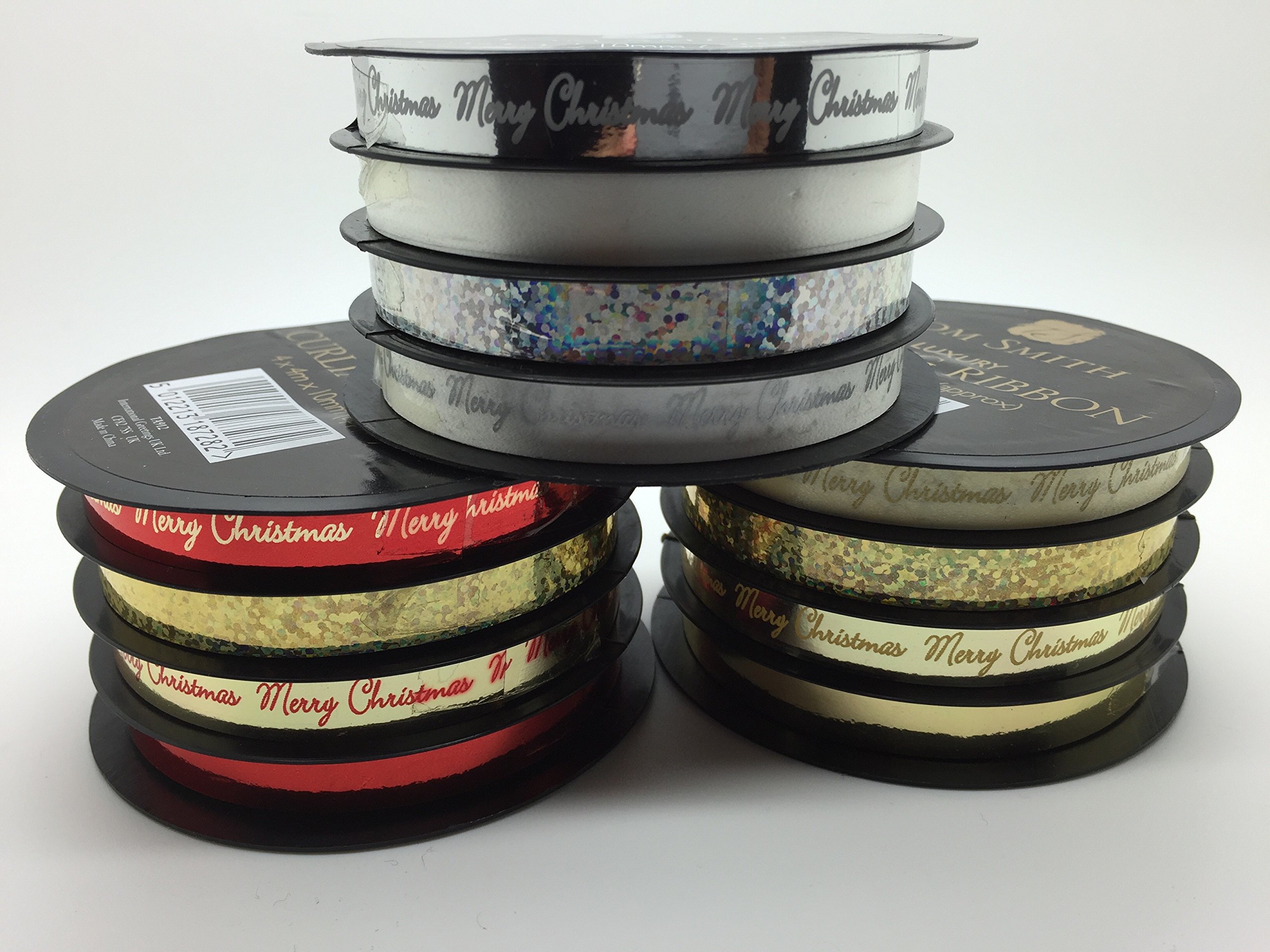 Tom Smith Luxury Curling Ribbon Christmas Gift Packing, Gold, 29686, Luxury Ribbon Spool