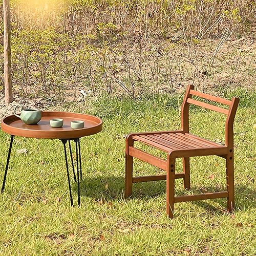 JIKUGO Silla suave con respaldo desmontable de bambú, silla de comedor con respaldo, asiento de bambú liso para el hogar y la cocina (Mini)