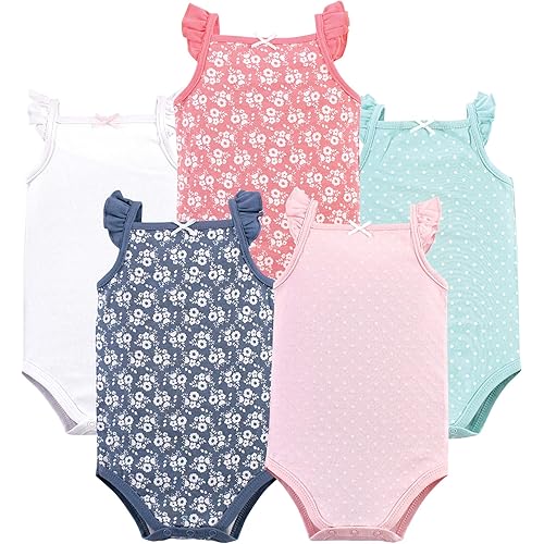 Hudson Baby Unisex Baby Cotton Sleeveless Bodysuits