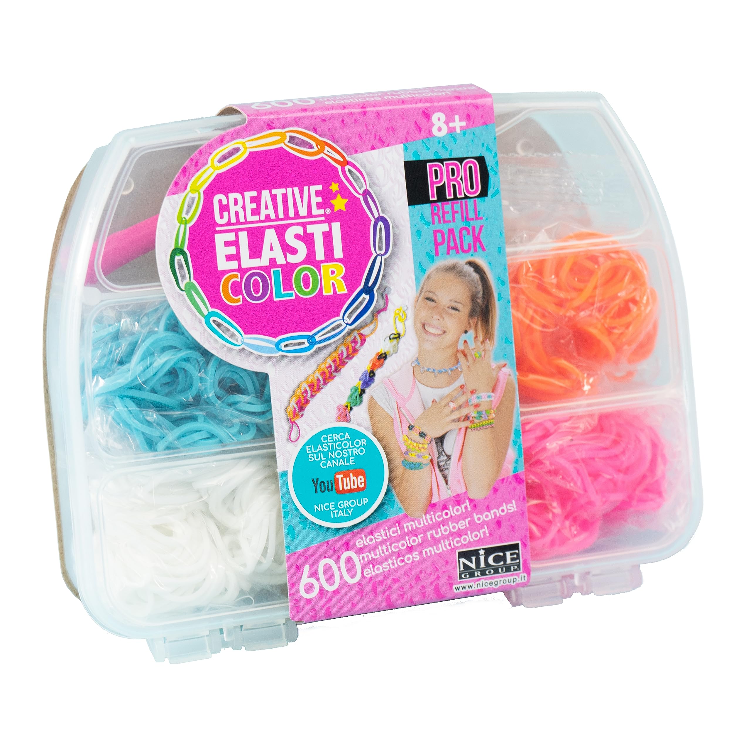 Elasticolor Scatola Base per Creare Collaneanelli Bracciali con Telaio per Elastici Nice 03001 NM - 03001