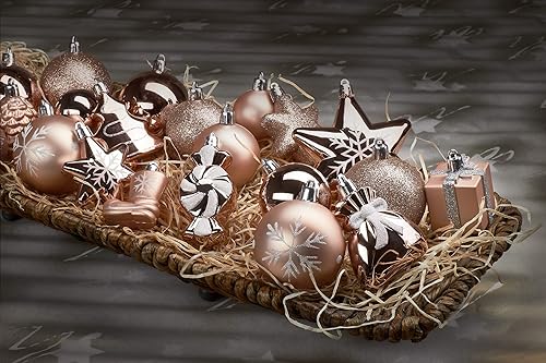 Miniatura 5 de BRUBAKER 77ct - Adornos de árbol de Navidad - Inastillables - Bolas de Navidad, estrellas, conos de pinos, botas, calcetines, paquetes -