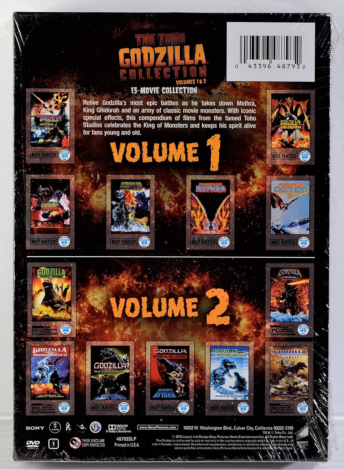 Godzilla Mega Set - Set / Godzilla Vs. Destroyah / Godzilla Vs. Spacegodzilla / Godzilla Vs. King Ghidorah / Godzilla Vs. Mothra (1992) / Rebirth of Mothra / Rebirth of Mothra II - Set