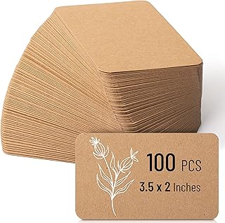 Mr. Pen Mini Note Cards, 3.5'x2.1', 100 Pack, Blank, Kraft Paper
