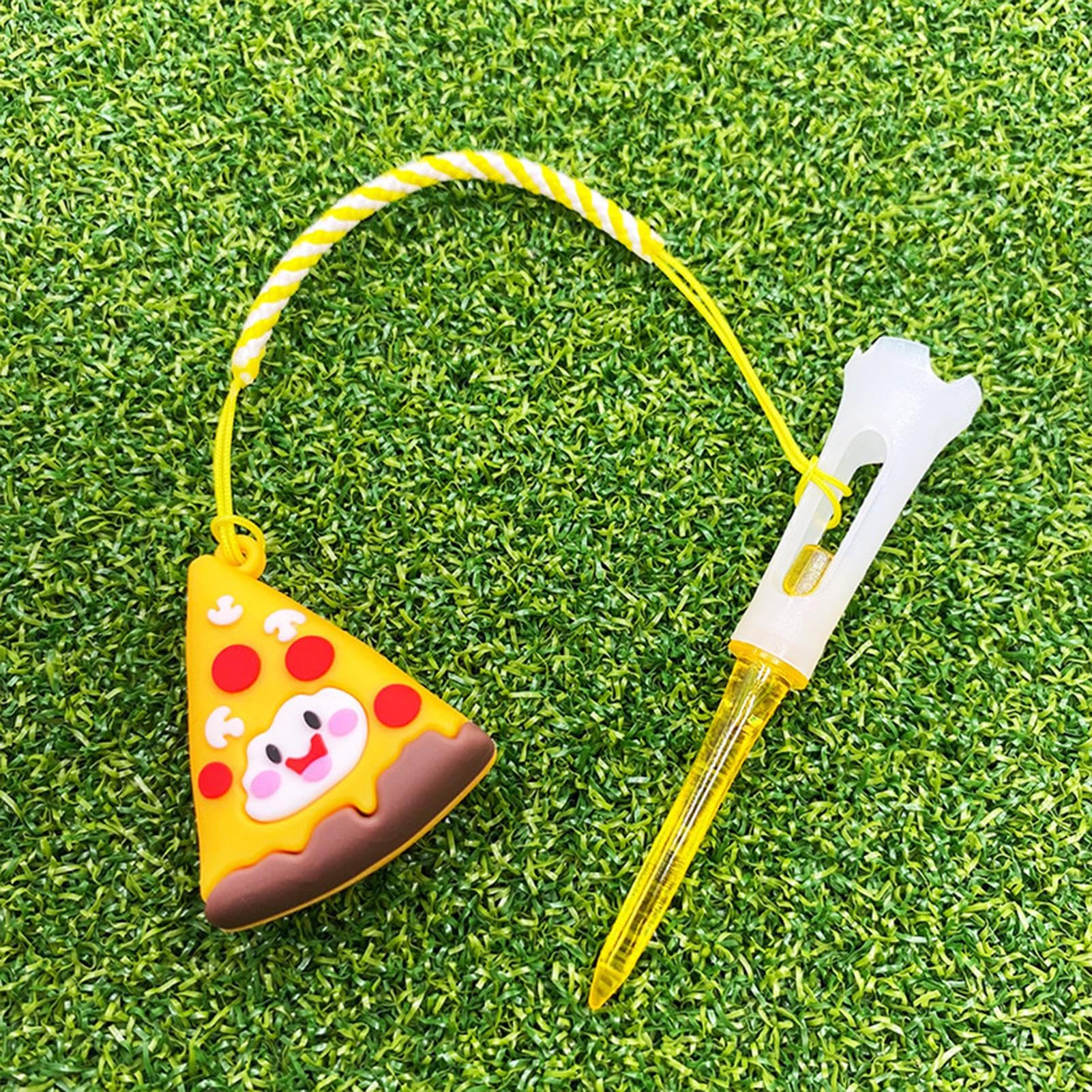 Wieszak Do Golfowych Tee | Zabawne Akcesorium Pierścieniowe Anti Lost do Tee Golfowych | Zabawny Akcesorium Treningowe Dla Golfistów Z Motywem Żywności Dla Ojca,