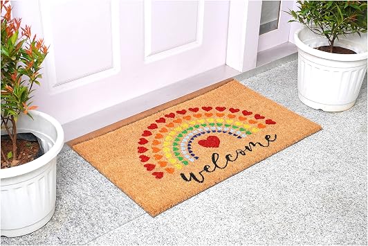 Calloway Mills Rainbow Heart Doormat