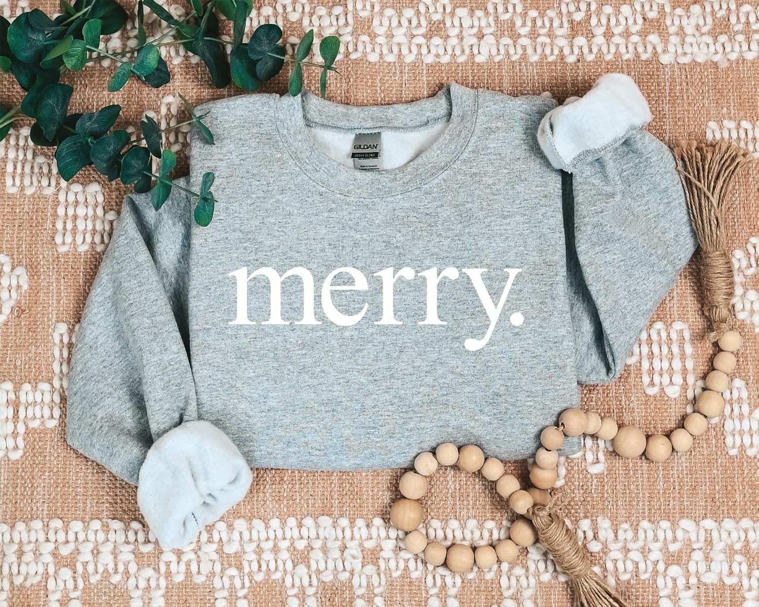 Merry Christmas Sweatshirt for Women, Merry Christmas Sweatshirt in Multiple Colors, Elegant Merry Sweater - Image 5