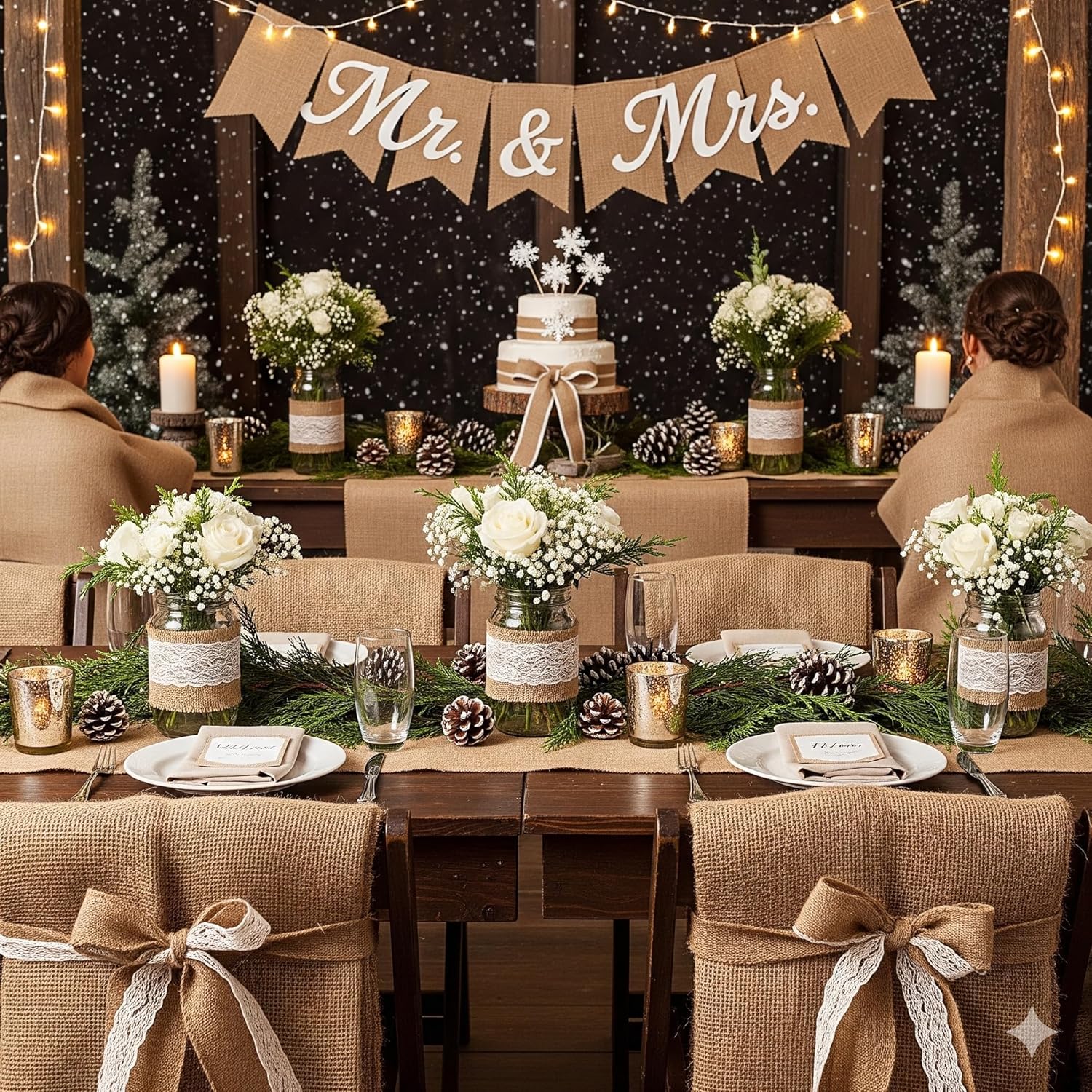 AAYU Burlap Fabric Roll | 40-Inch Wide x 150 ft Long | 40" by 50 Yards | Non- Fraying | Tightly Woven | Great for Outdoor Wedding Runners