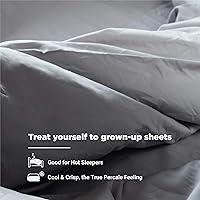 Vista 5 de Fabdreams - Juego de sábanas de algodón 100% orgánico, tejido de percal, 4 piezas, 300 hilos, certificado GOTS, transpirable, fresco, acabado