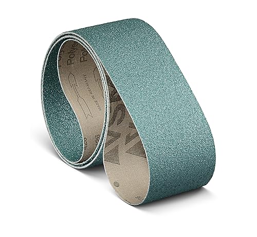 VSM Cinturón abrasivo, 2 pulgadas de ancho, 72 pulgadas de largo, circonita, grano 60, respaldo de tela flexible resistente al desgarro, paquete de