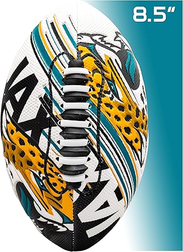 Vista 150 de Franklin Sports - Balones de fútbol americano juveniles de todos los equipos de la NFL, juego de balón infantil pequeño de 8.5 pulgadas + inflador