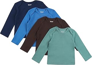 Hanes Baby Long Sleeve T-shirt, Ultimate Flexy Knit Tee for Boys & Girls, 4-Pack
