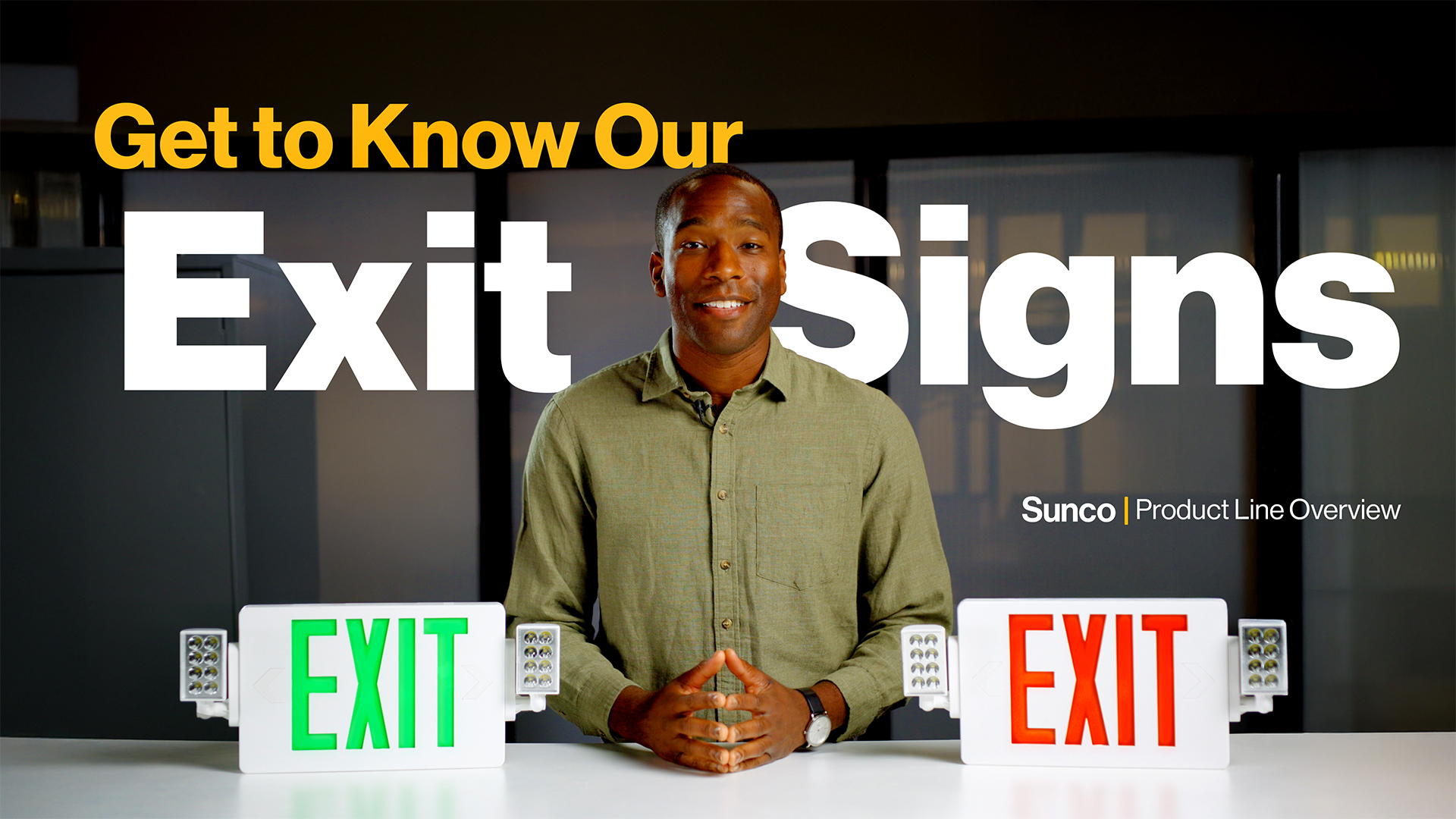 Sunco 6 Pack LED Exit Sign with Emergency Light, Commercial Grade
