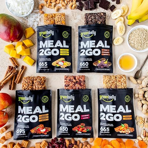 Miniatura 2 de Greenbelly Comidas para mochileros  Barras de comida de senderismo totalmente naturales  650 calorías y alto contenido de proteínas  Manzana