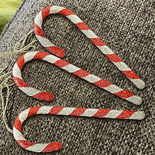 Miniatura 5 de Adorno navideño de bastón de caramelo para decoración de árbol de Navidad, decoraciones navideñas para aniversario