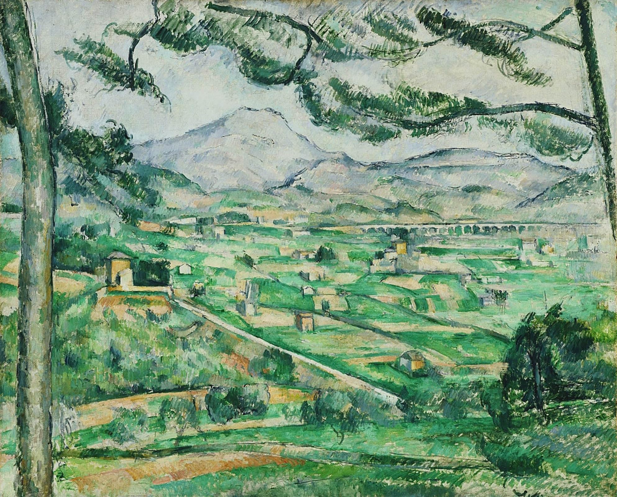 SERENDIPITP Vintage Picture Print on Canvas Wall Art Poster Mont Sainte-victoire by Paul Cézanne Artwork Print Poster for Wall Decor 60x90cm