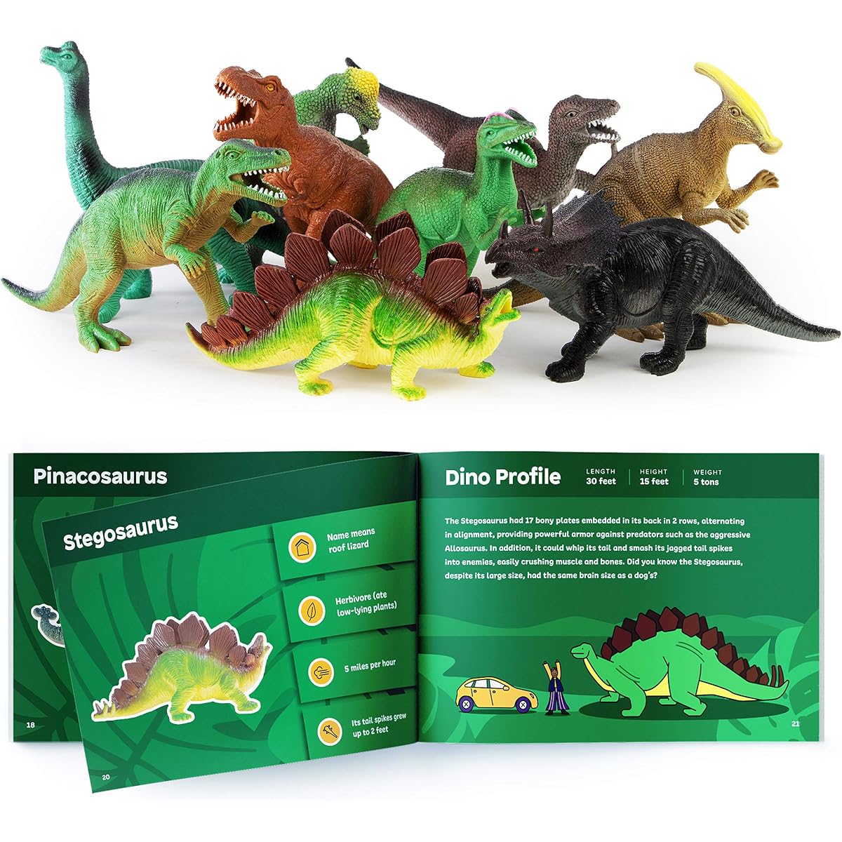 TOEY PLAY – 12 Figurines Dinosaures Géants Réalistes – Jouet éducatif Pour Enfants 3 4 5 6 Ans – T-Rex, Tricératops Et Plus – Cadeau Parfait Pour Garçons Et Filles