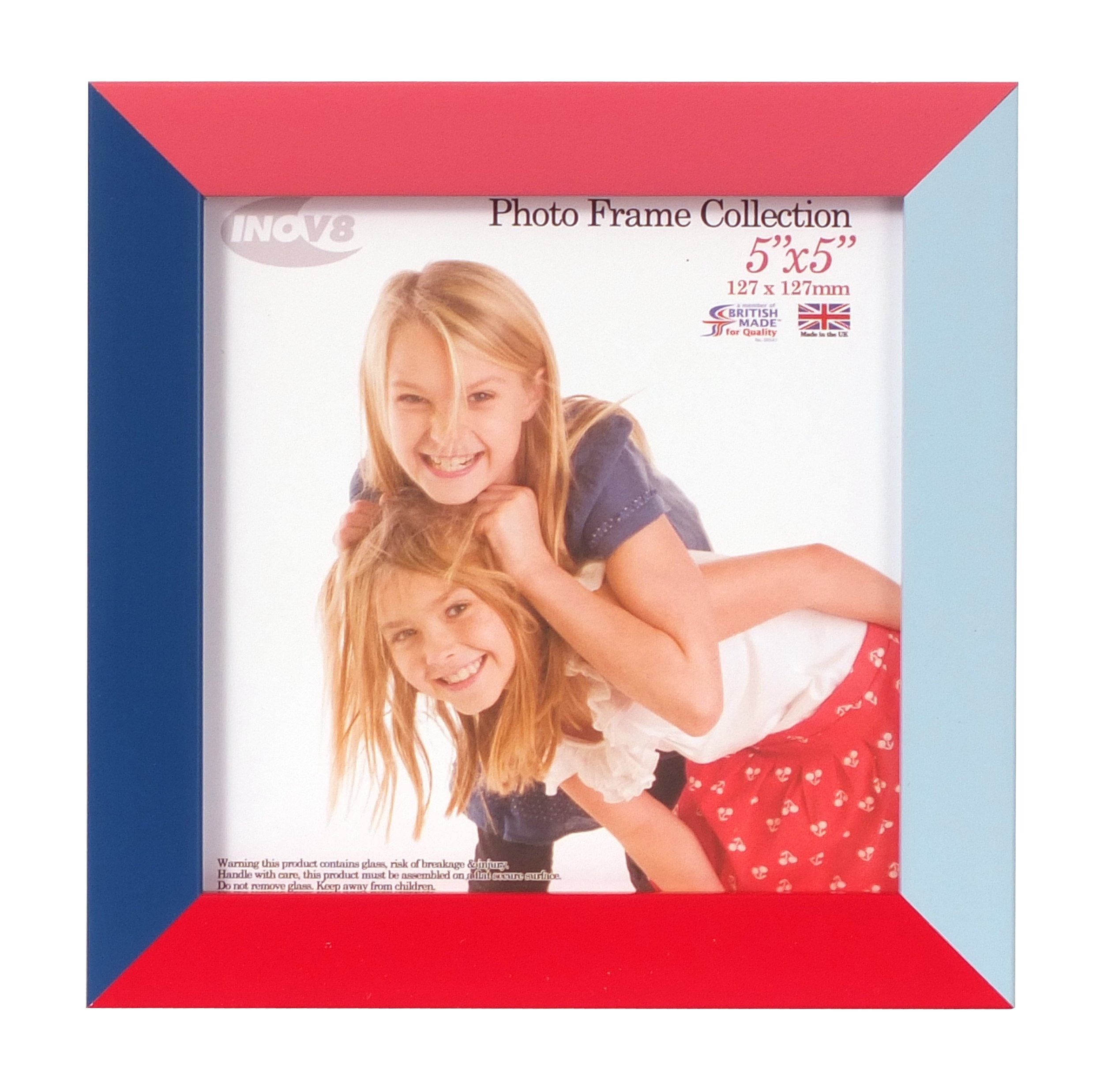 Inov8 British Made Traditional Picture/Photo Frame, Funky Fashion, Sqaure 5x5 Inch
