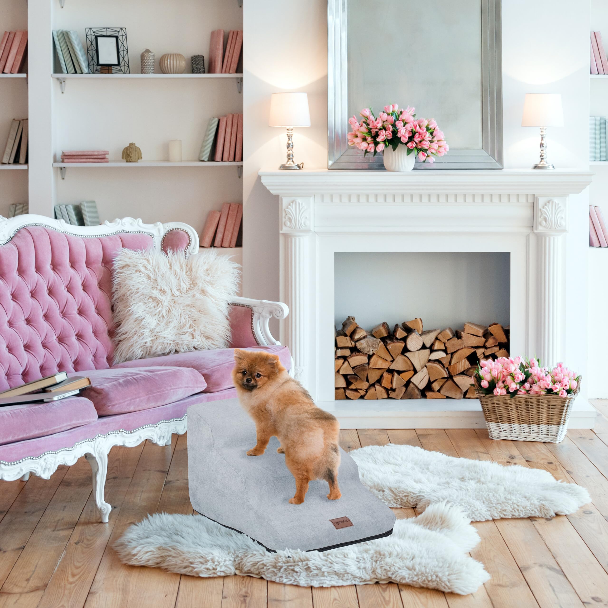 33 x 41 x 54 cm, Bed, Sofa, Cat Stairs, Black