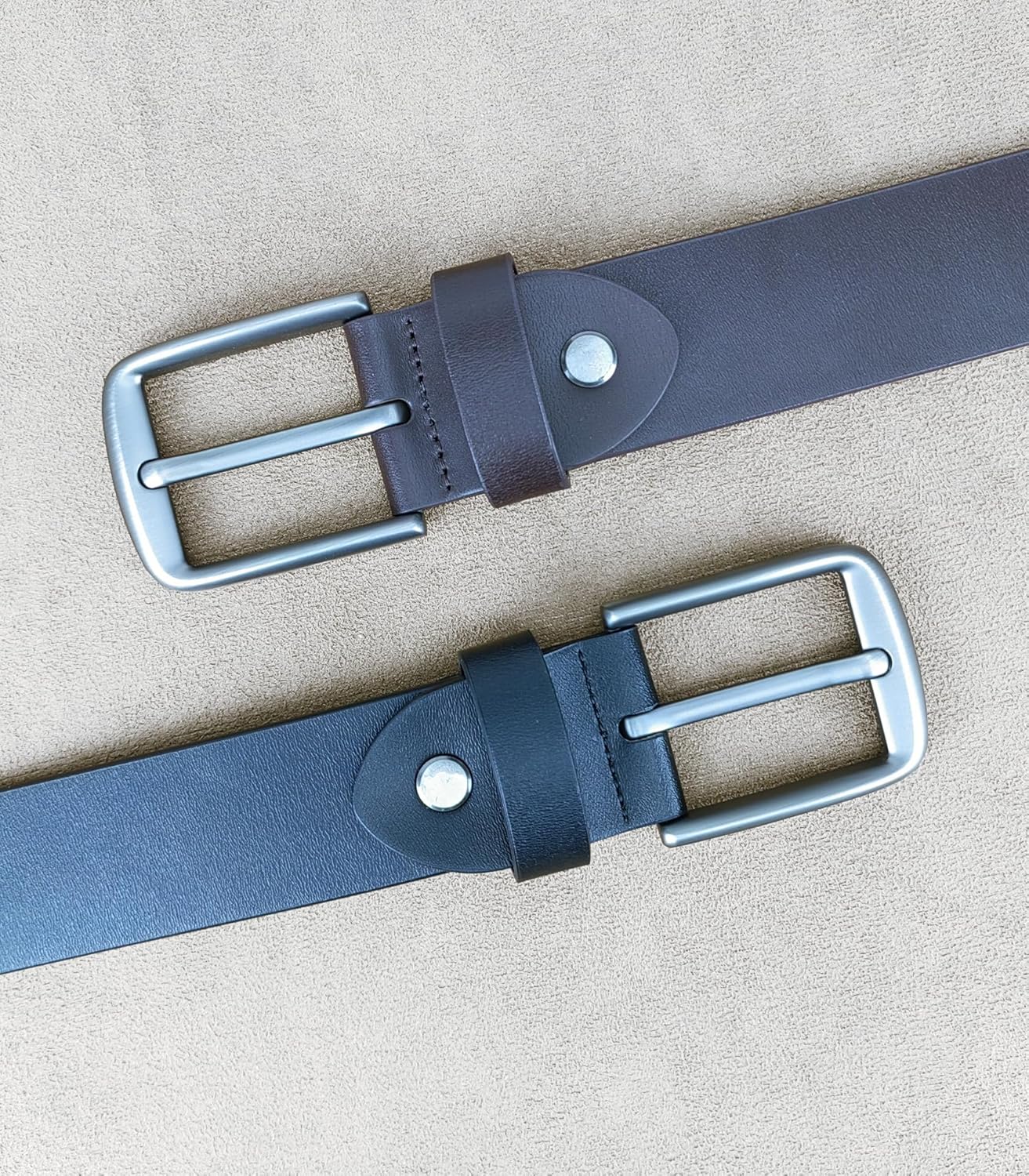 Men's Casual Genuine Leather Dress Belt for Jeans - Image 6