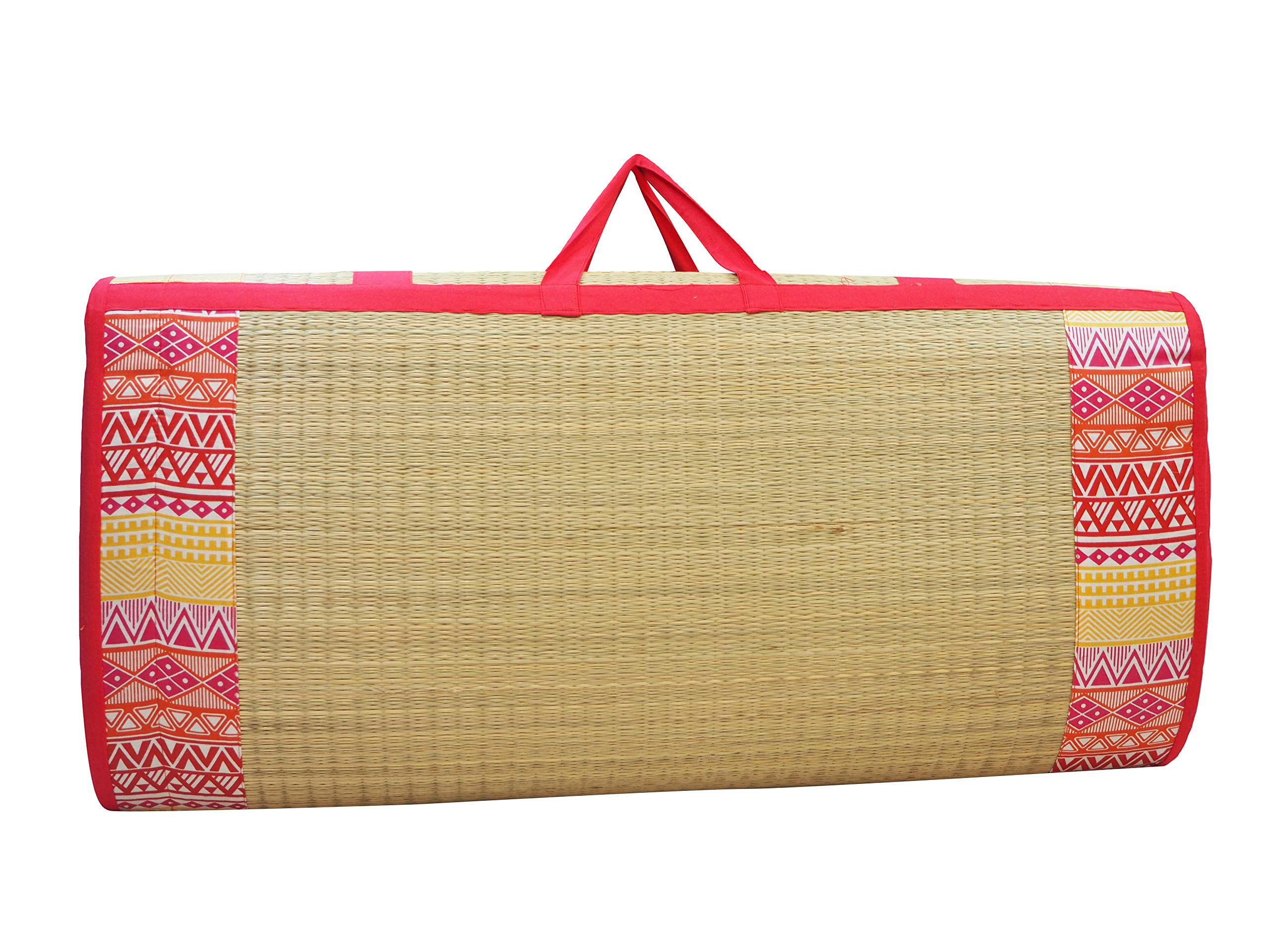 Home Tex Life Kora Grass Cushion Sleep Healthy, Easy Portable and Folding Mat (Deep West,6.5 X 6.5 Ft,20 Mm Thickness)-image-13