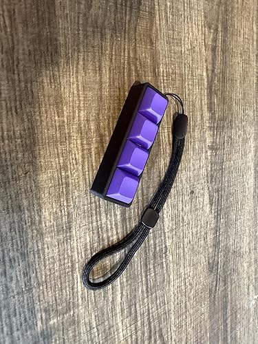 Miniatura 8 de Juguete para ansiedad con interruptor mecánico de cuatro botones  Juguete estimulante, alivio del estrés, TDAH (base negra, teclas azul bebé)