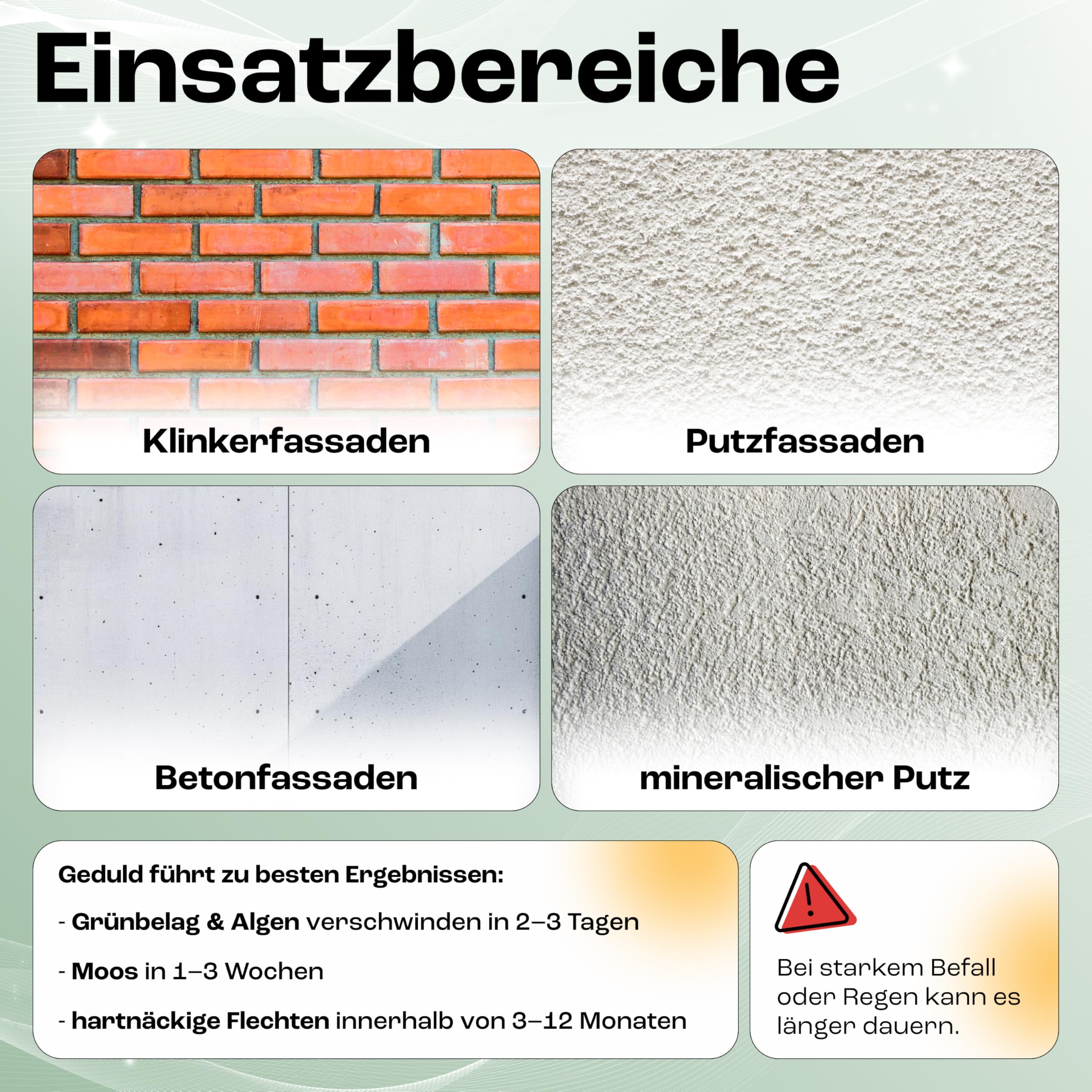 Treufix Fassadenreiniger Konzentrat 5L kraftvoll gegen Algen & Grünbelag | Profi Fassadenreinigung gegen organische Verschmutzungen für Putz, Beton, Klinker Hauswand & mineralische Fassaden