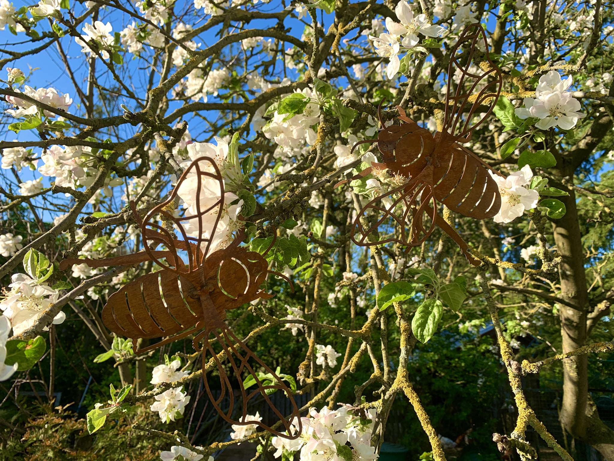 Fenteer Künstliche Insekten-Dekofiguren – Realistische Garten-Deko Aus Ton Mit Magnet (z.B. Biene 5x3cm)
