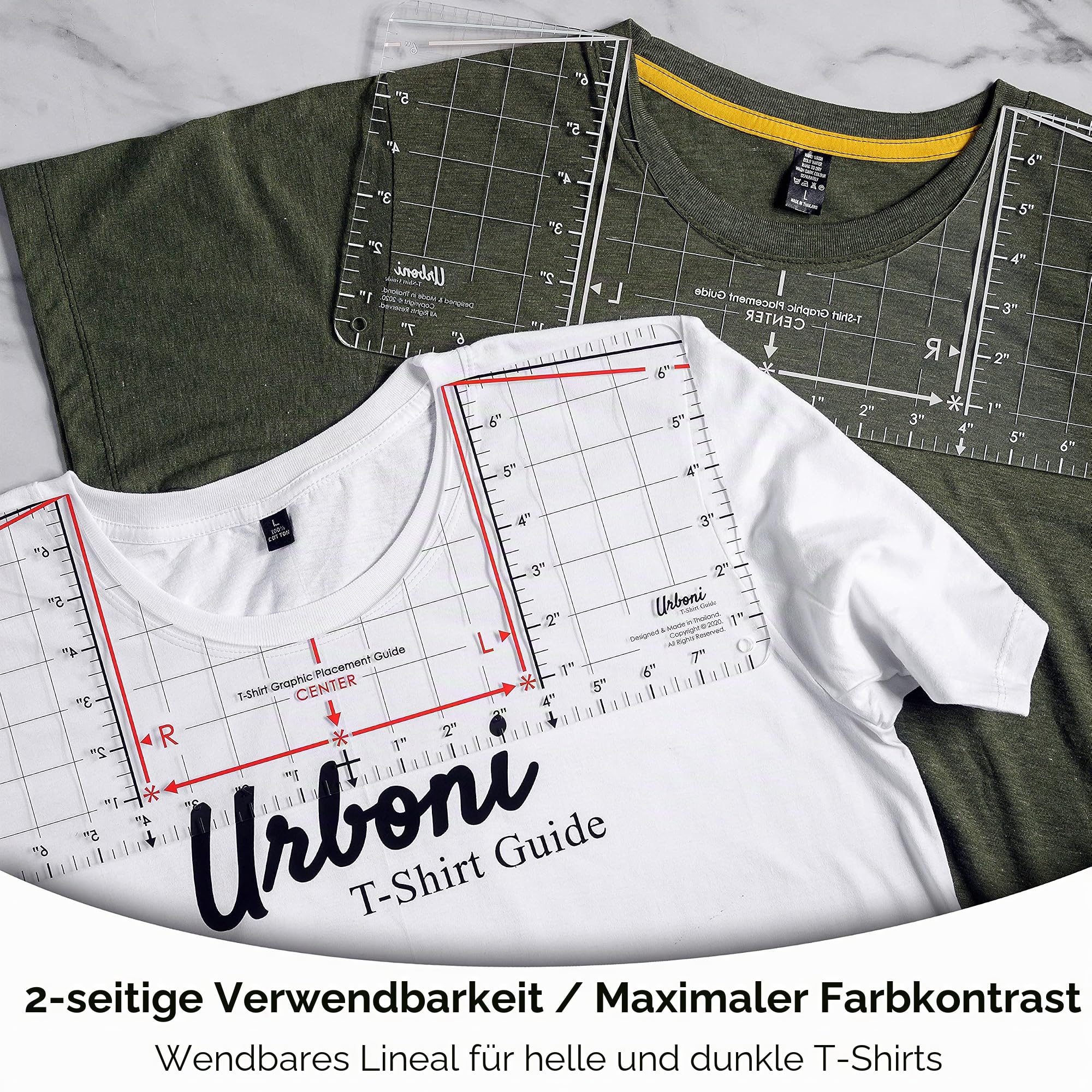 T-Shirt-Lineal für Vinyl-Ausrichtung und Mitteldesigns, T-Shirt-Lineal, Ausrichtungswerkzeug, Platzierung für Hitzepresse und Cricut
