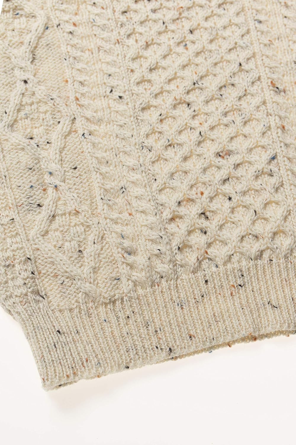 Aran Crafts Irish Soft Cable Knitted Crew Neck Unisex Sweater (100% Pure New Wool) - Image 4