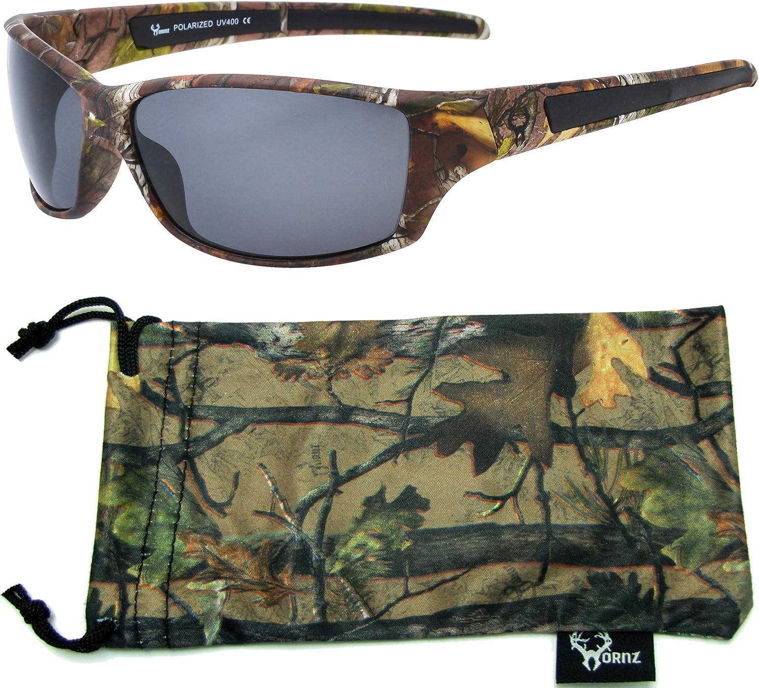 Hornz Polarized Sunglasses for Men Brown Forest Camouflage Durable Light Weight