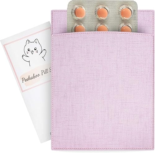 Peekaboo - Funda anticonceptiva para píldoras Linda funda anticonceptiva Funda de privacidad de tela de algodón suave para tu píldora