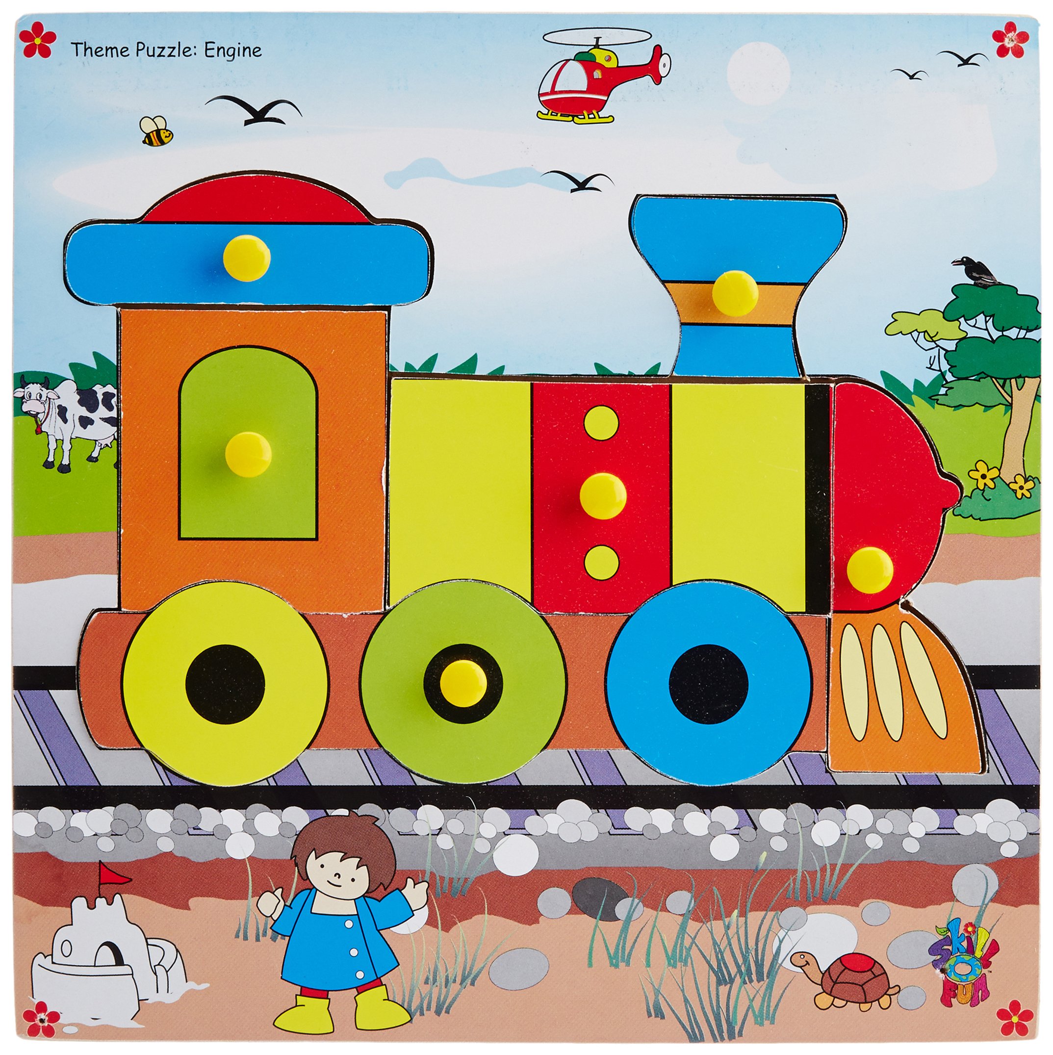Skillofun - TPS-26 Wooden Theme Puzzle Standard Engine Knobs, Multi Color (B009GCSJH4) Amazon Price History, Amazon Price Tracker