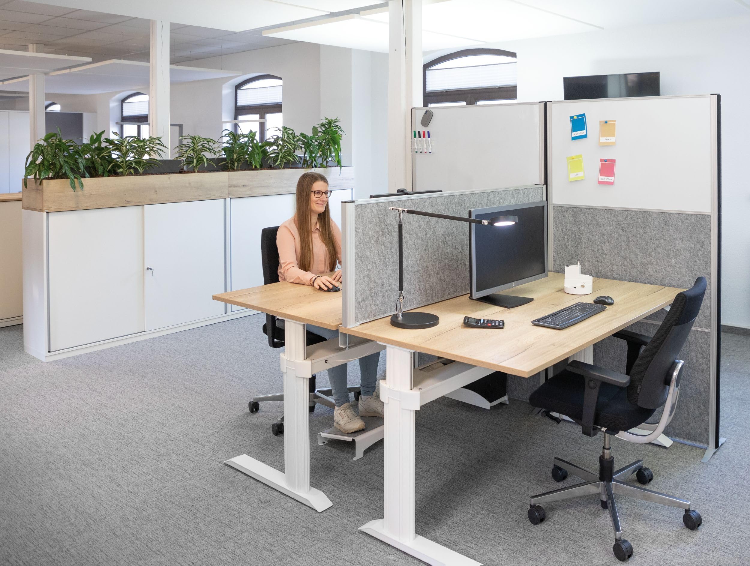 MAUL Stellwand anthrazit MAULconnecto mobile Akustik Trennwand fürs Büro