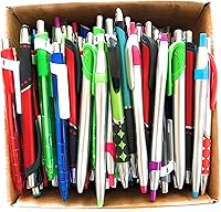 Vista 2 de Bolígrafos de tinta surtidos de 2 libras – plástico, metal, retráctil, tapa (aproximadamente 100 bolígrafos)